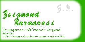 zsigmond marmarosi business card